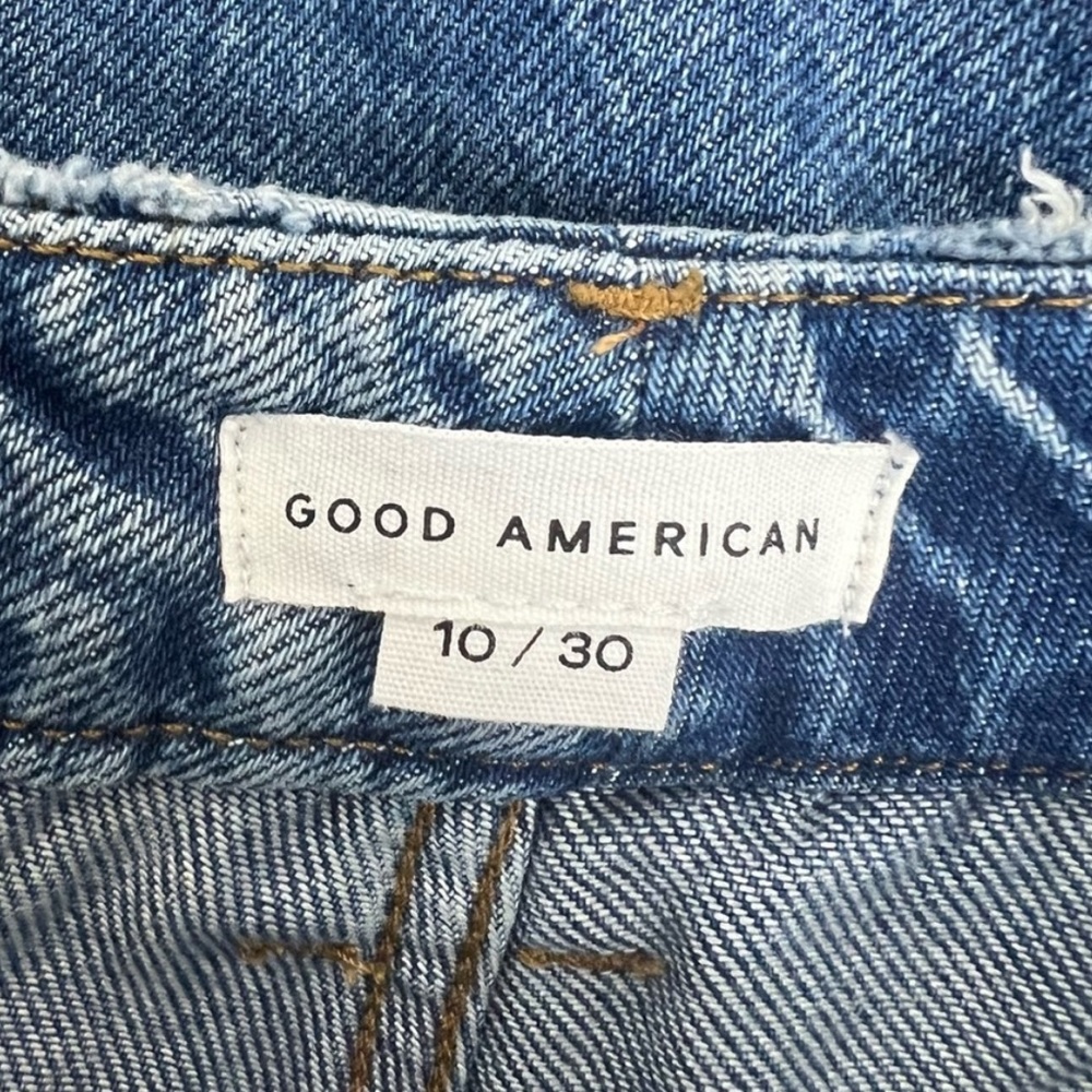 Good American Good 90s Distressed Straight Jeans Size 10 / 30 - Picture 5 of 6